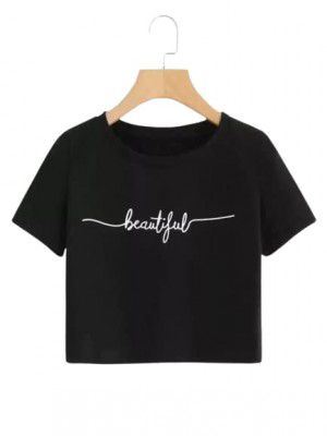 Womens Cotton Printed Crop Top