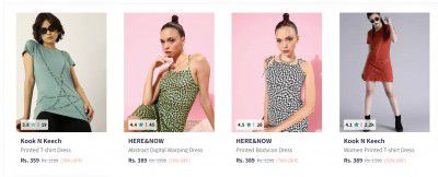 Women's Dresses @ 85% off | Starting from ₹179