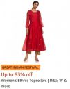 Up to 93% off @ Women's Ethnic Topsellers | Biba, W & more...