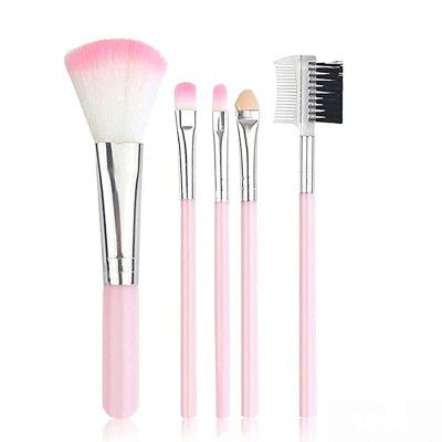 Womens & Girls TUMR Soft Bristles 5 Pcs Pink Makeup Brushes Set for Makeup - (Pack of 5)