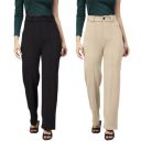 Women?s High Waist Formal Trousers Straight Fit Office Wear Pants Premium Stretch Fabric...
