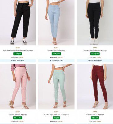 Ajio: Women's Jeans & Jeggings Starts ₹240 | Upto 90% Off