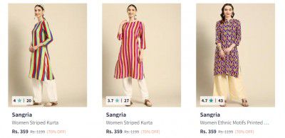 Women's Kurta @ 85% off | Starting from ₹180