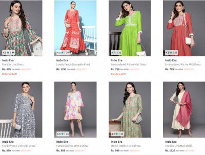 Myntra : Womens Kurta Minimum 80% Off