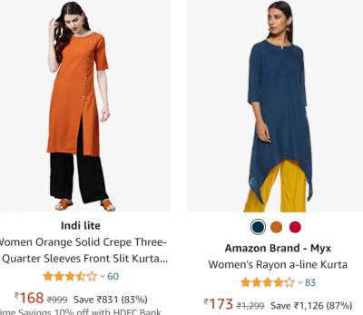 Women's Kurta Upto 92% Off