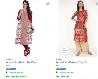 Womens Kurtas @ ₹1
