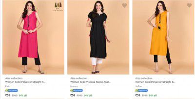 Womens Kurtas @ ₹59
