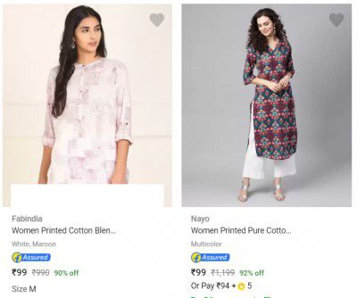 Women's Kurtas @ ₹99