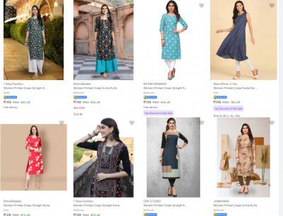 Womens Kurtas for Start ₹149