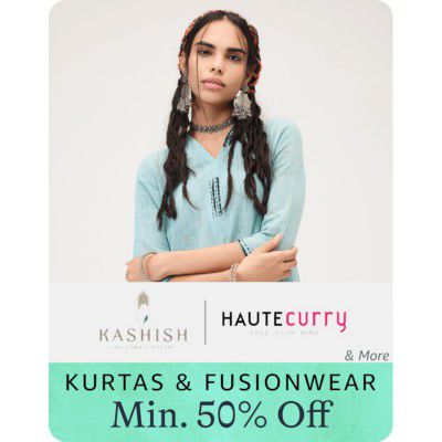 Women's Kurta's & Fusionwear from Kashish & HauteCurry @ minimum 50% off 