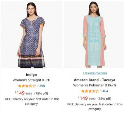 Women's Kurti @ 75% Discount from ₹149