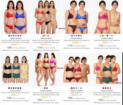 Women's Lingerie Set @ Loot Price | Pack of 2 From ₹99 | Pack of 3 From ₹119