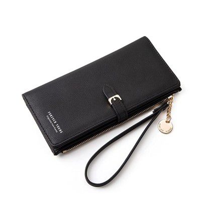 Womens Long Wallet Female Wristlet Clutch Phone Bag Wallet Ladies Purse and Handbag Zipper Phone Pocket Card Holder