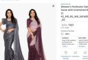 Women's Multicolor Satin Striped Printed Saree with Unstitched Blouse Piece (Pack of 2) P2_MD_RS_WB_SAT6001_1_WB_SAT6013_9_BZ...