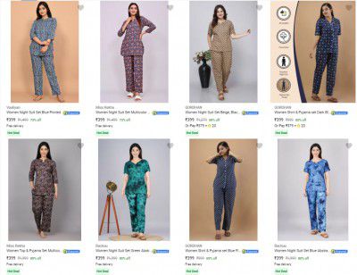 Women's Night Suits @ Flat ₹399