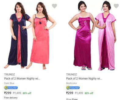 Women's Nighties Set @ Flat ₹299