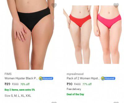 Womens Panties upto 80% off