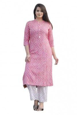 Womens Rayon Bandej Kurta Palazo
