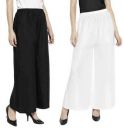 Aarju Fashion Women's Regular Fit Palazzos(Pack of 2)...