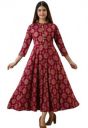 Womens Rayon Printed Anarkali Kurti...