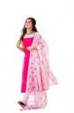 Womens Rayon Straight Sleeveless Kurti with Printed Dupatta (Pink)...