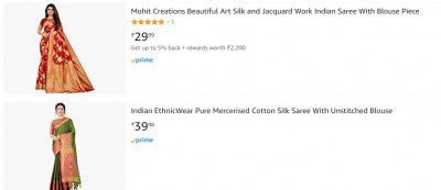 Women's Saree from ₹29