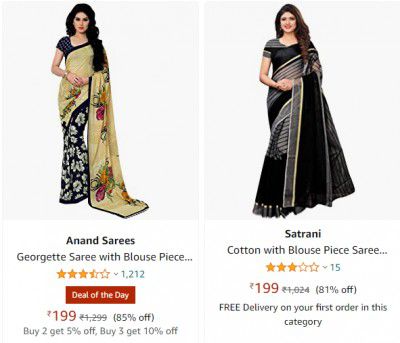 Women's Sarees @ ₹199