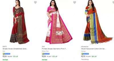 Womens Sarees Upto 92% Off | starts ₹239