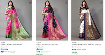 Womens Sari up to 82% off