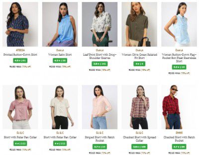 [ All Brand ] Womens Shirts Starting At Rs.149