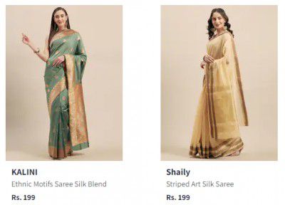 Womens Silk Saree Starting @ ₹199/-