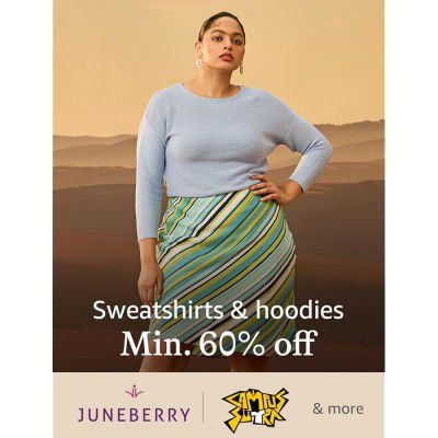 Women's Sweatshirts & Hoodies from Juneberry & More @ minimum 60% off