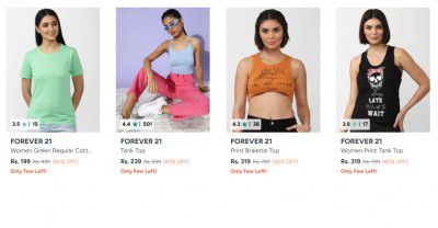 Womens Top Upto 82% OFF | Start @199