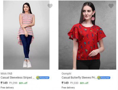 Women's Tops @ Flat ₹149