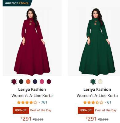 Womens Tops & Kurta Starting From Rs. 228
