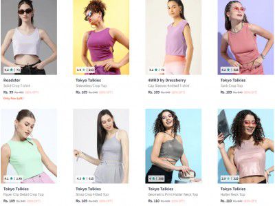 Myntra: Top Branded Women's Tops & T-shirts Starts ₹94