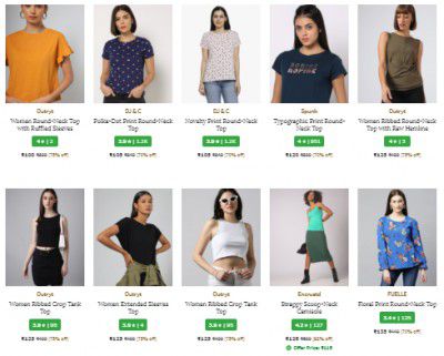 [ All Brand ] Womens Tops Starting at ₹60