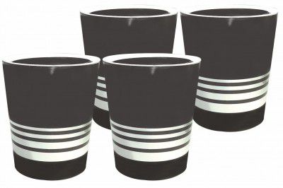 Wonder Homeware Bingo Open Dustbin Set, 4 pc Dustbin 6 ltr, Black Color
