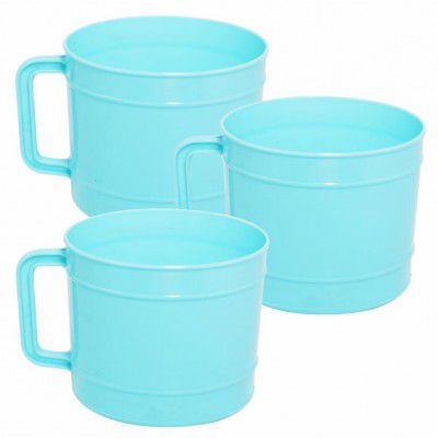 Wonder Homeware Jatin Bathroom Mug | Pack of 3 Pc, 1000 ml, Green Color