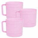Wonder Homeware Jatin Bathroom Mug, Strong Plastic Material,Pack of 3 Pc, 1000 ml, Pink Color...