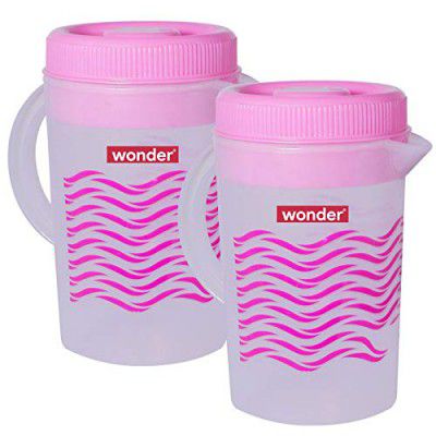 Wonder Homeware Prime Dhara Jug Set, 2 Pc Jug 2 LTR, Pink Color