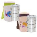 Wonder Homeware Prime Hotline 3 Insulated Office Lunch Box with Stainless Steel Containers, 2 Pc Lunch Box, Green Brown Color, Made in India, KBS01160...