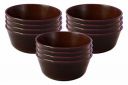 Wonder Homeware Prime Sigma 1000 Microwave Safe Bowl Set, Mixing Bowl, 12 Pcs Bowl 450 ml White Color (Brown)...