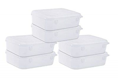 Wonder Homeware Santro11 Plastic Container for Home/Kitchen/Office, Set of 6, Transparent Color, Made in India, KBS02736