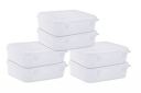 Wonder Homeware Santro11 Plastic Container for Home/Kitchen/Office, Set of 6, Transparent Color, Made in India, KBS02736...