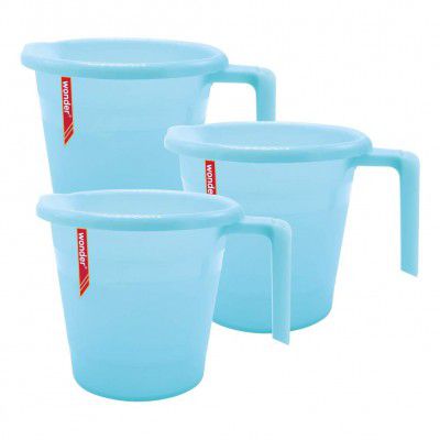 Wonder Homeware Super 180 Mug Set, 1800ml Mug 3 Pc, Green Color,