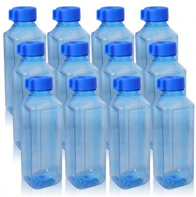 Wonder Plastic Atlanta 600 Fridge Bottle Set, 12 Pc Bottle, 600 ml, Blue Color, Made in India