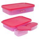 Wonder Plastic Bon Bon Big Leak-Proof Lunch Box Set, 2 pc Lunch Box...