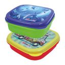Wonder Plastic Kit Kat Lunch Box Set, 2 pc Lunch Box Big with Saparate Container & Spoon & Fork, Green Yellow Colour, Made in India...