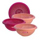 Wonder Plastic Payal Fruit Basket Set, 4 Pcs Basket, Red Pink Color, Made in India...